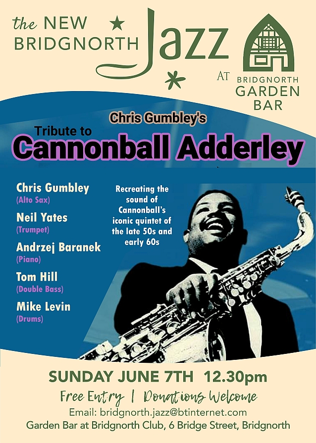 Jazz 7th June at the Bridgnorth Club