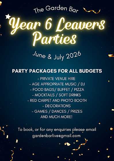Leavers Party Poster